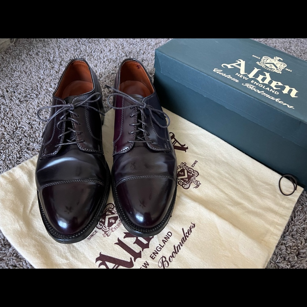 Alden Straight Tip Blucher.  11 D
